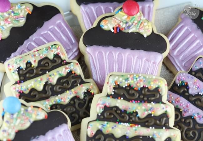 Sugar cookies "cupcakes et gâteaux à étages"