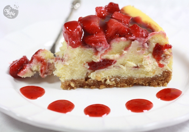 cheesecake marbré fraise
