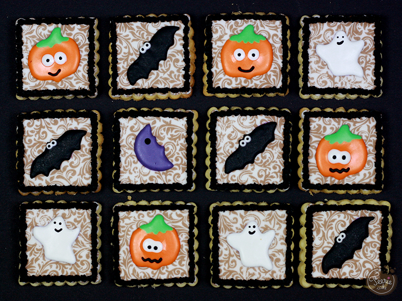 Biscuits décorés Halloween encadré
