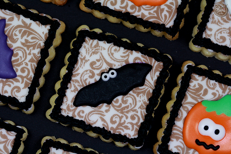 Biscuits décorés Halloween encadré