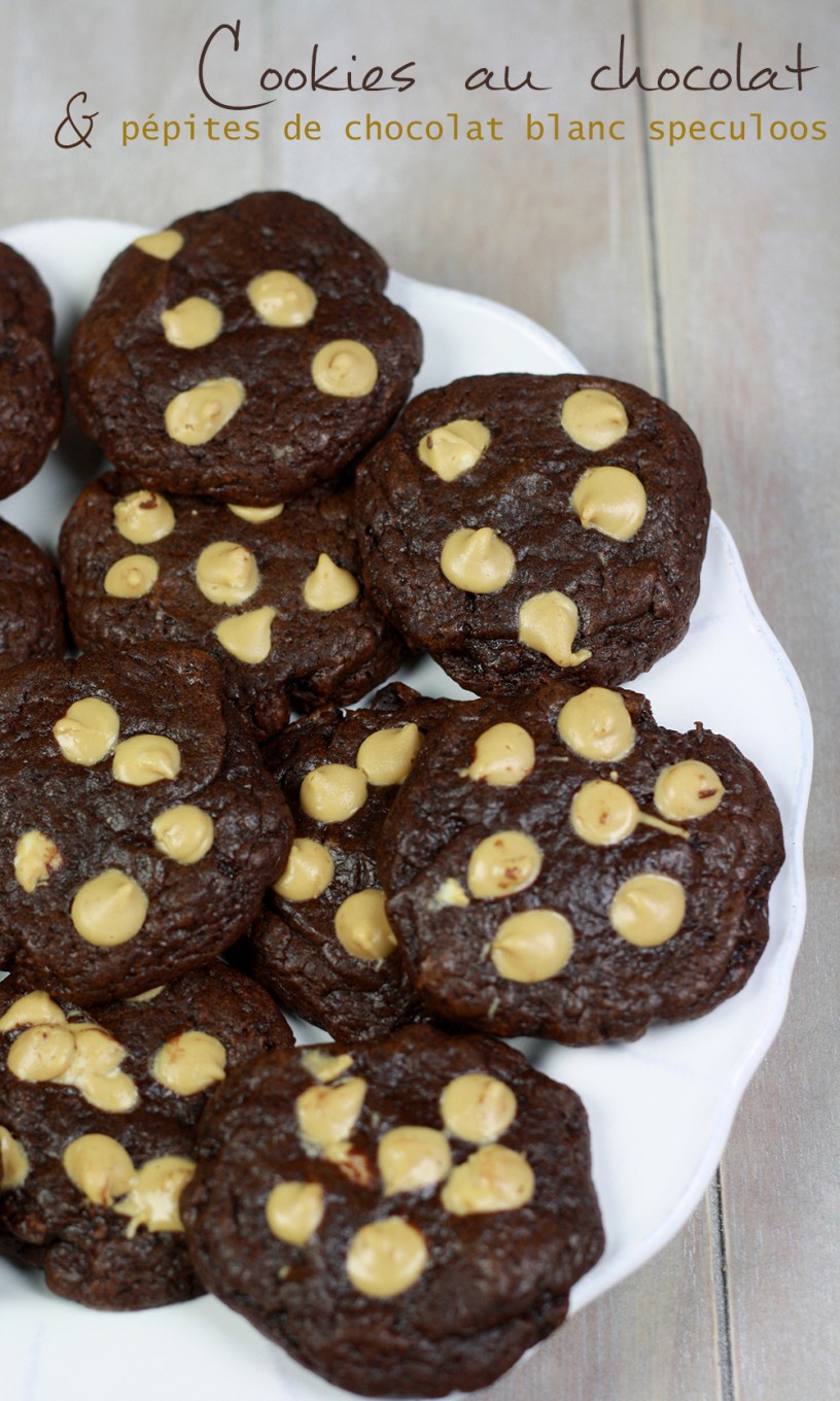 Cookies au chocolat & pépites de chocolat blanc speculoos