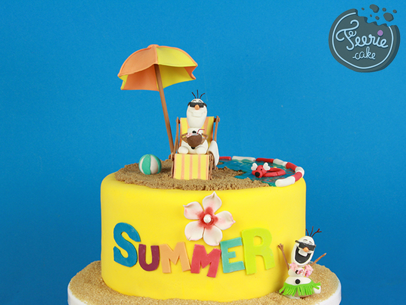 Gâteau Olaf en été