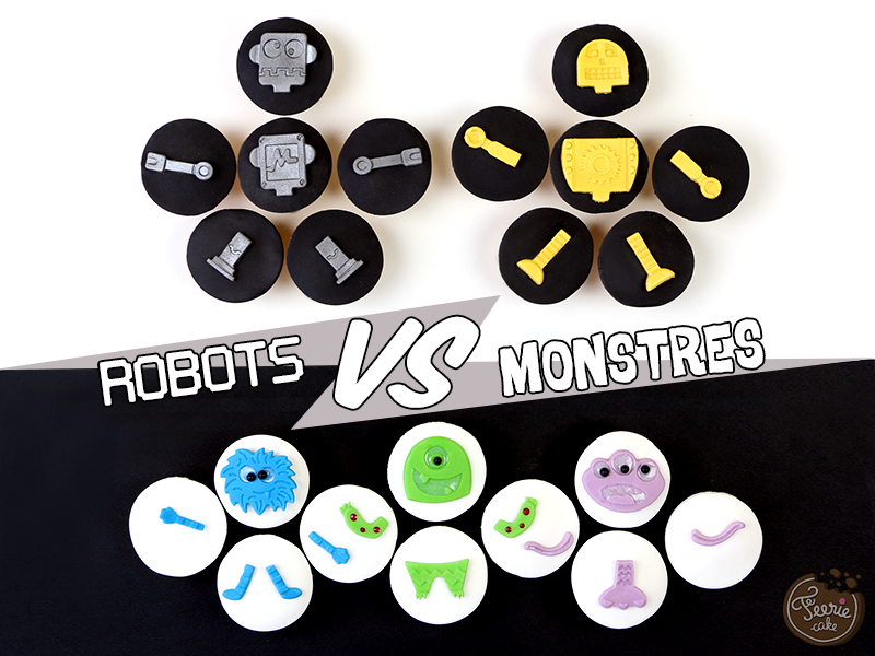 mini cupcakes robots vs monstres 1