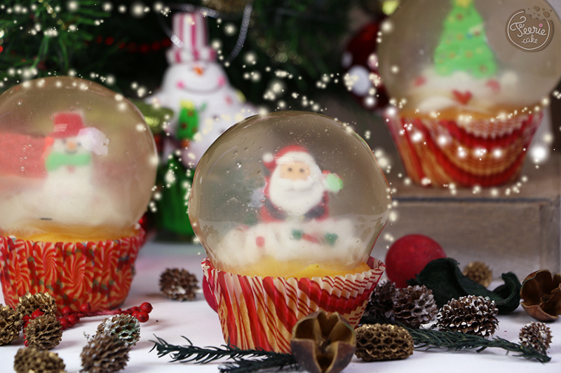 cupcakes Noël boule de neige