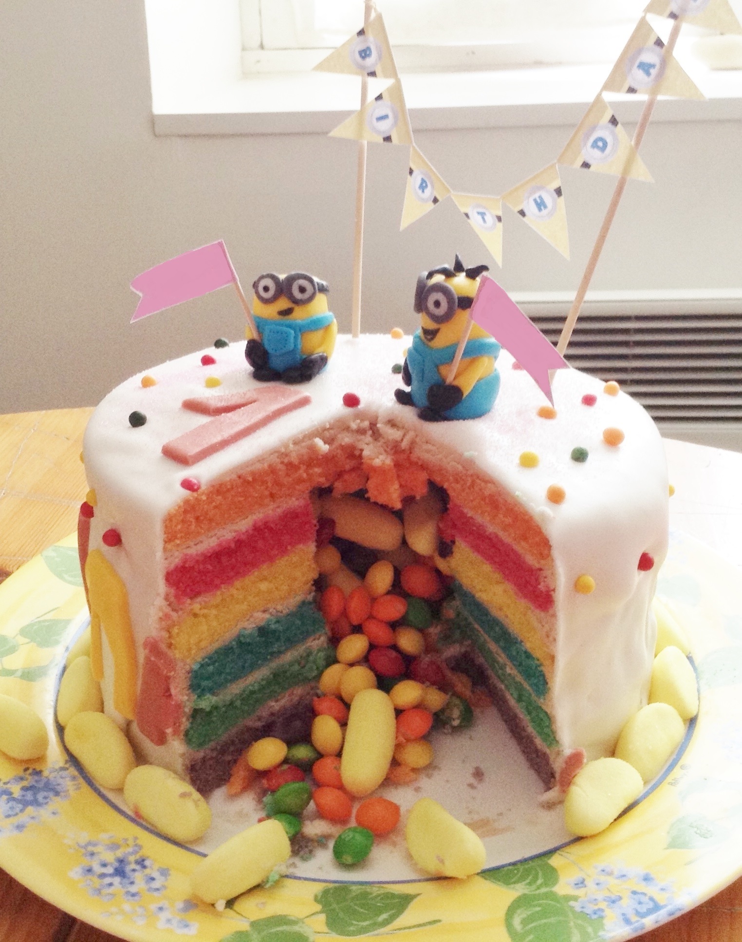 Recette Du Rainbow Cake Cœur Surprise Feerie Cake