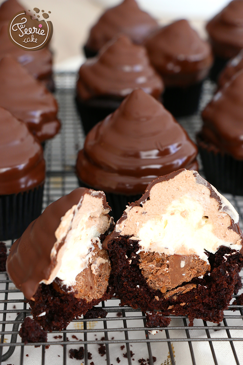 cupcakes feuillantine mousse chocolat
