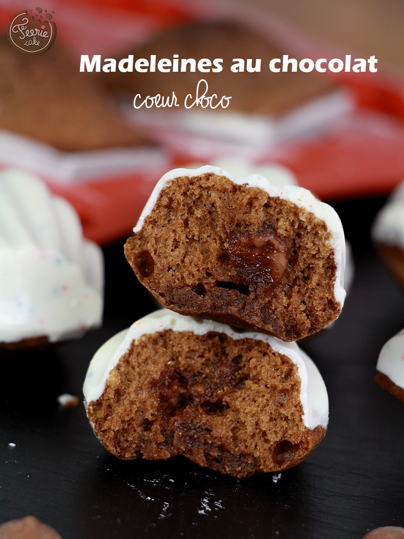 Madeleines au chocolat coeur choco Féerie cake