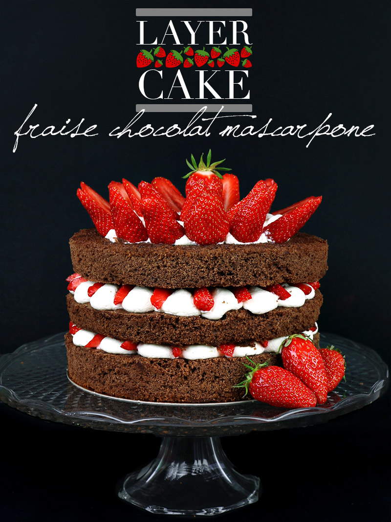 Layer Cake Fraise Chocolat Mascarpone Feerie Cake