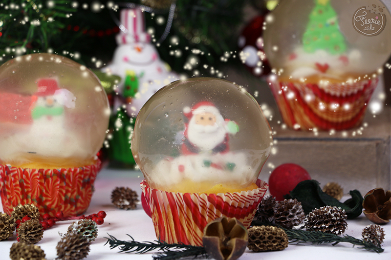 Cupcakes Noël en boule de neige Féerie Cake