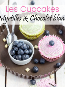 Cupcakes Myrtille chocolat blanc