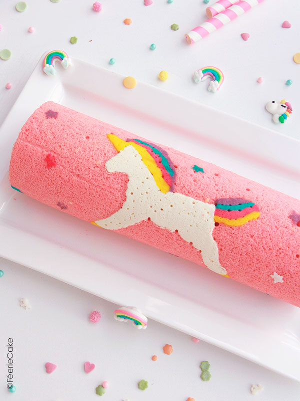 Recette du gâteau roulé licorne