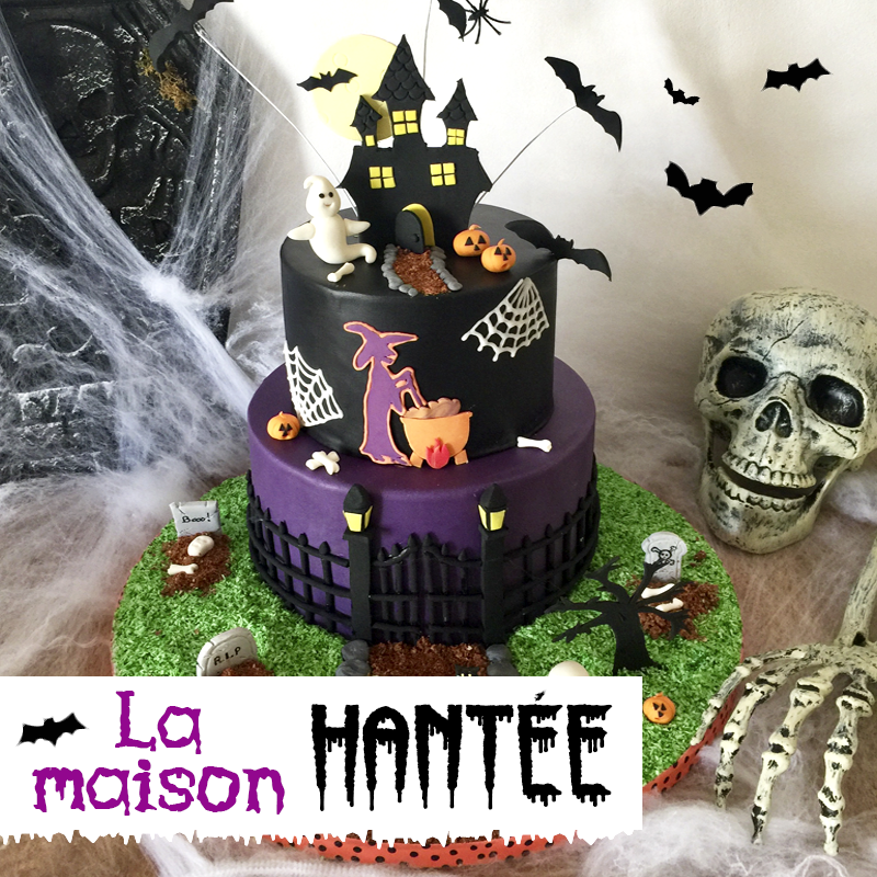Cake design : le gâteau maison hantée d'Halloween - Féerie Cake