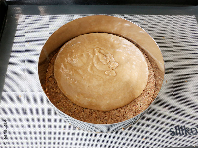 Le streusel de la recette de l'entremet chocolat, noisettes et caramel