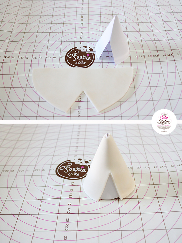 Tipi blanc en pâte à sucre