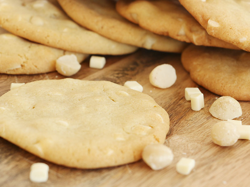 Recette cookies chocolat blanc et noix de macadamia