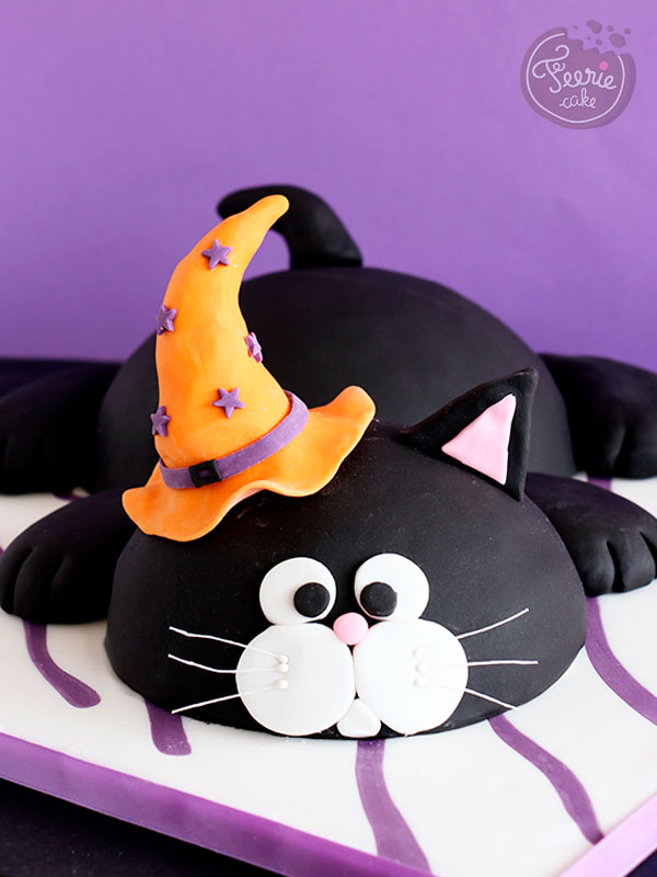 Top 10 des meilleures recettes d'Halloween : Le chat noir d'Halloween en pâte à sucre