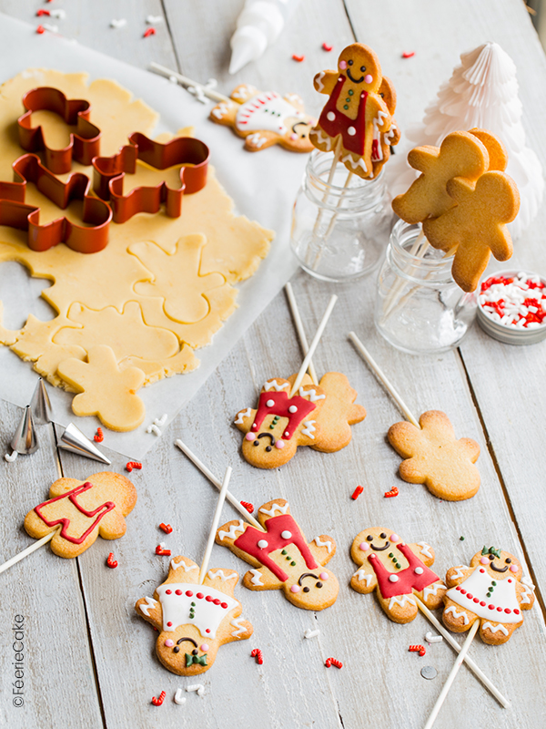 Cookies pops bonhomme de pain d'épices