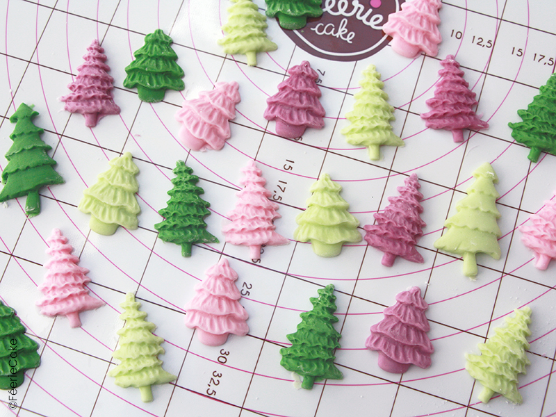 Sapins en gumpaste