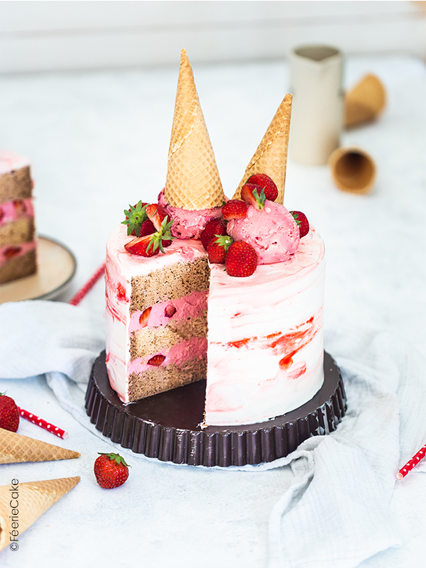 layer cake à la fraise