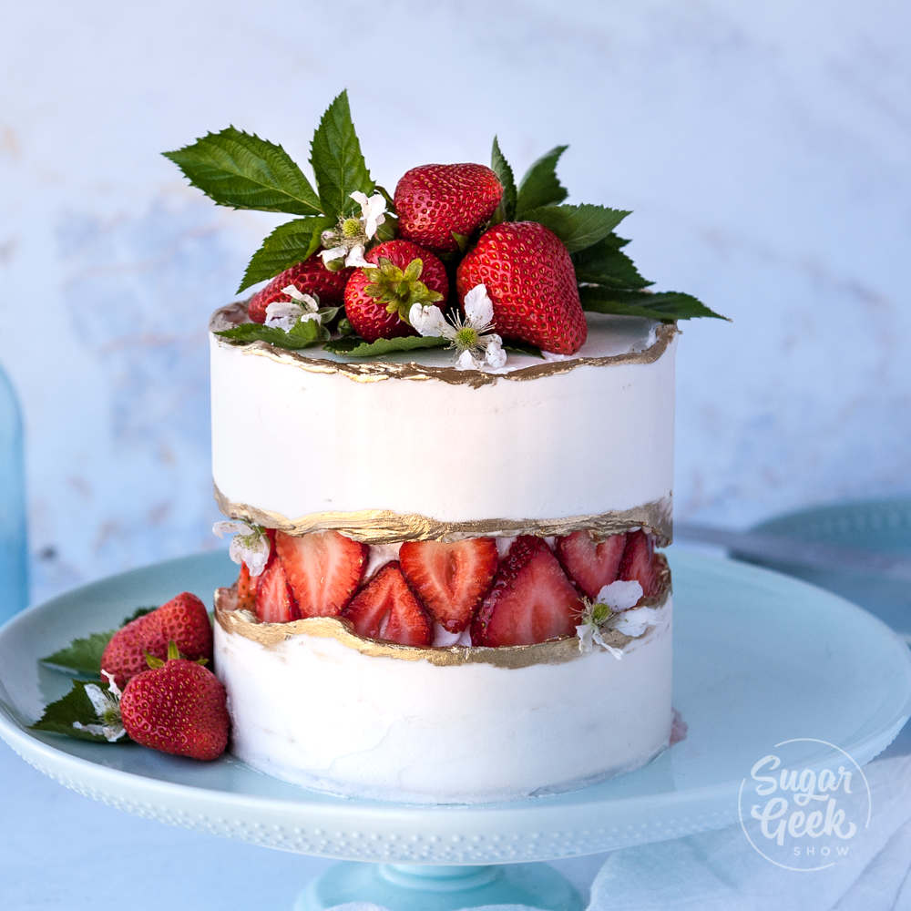 Fault line cake aux fraises