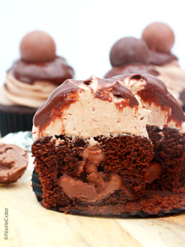 photo cupcake chocolat lindor coupé
