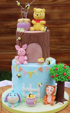 Le gâteau Winnie l’Ourson de Vanessa @Little Cake Sisters