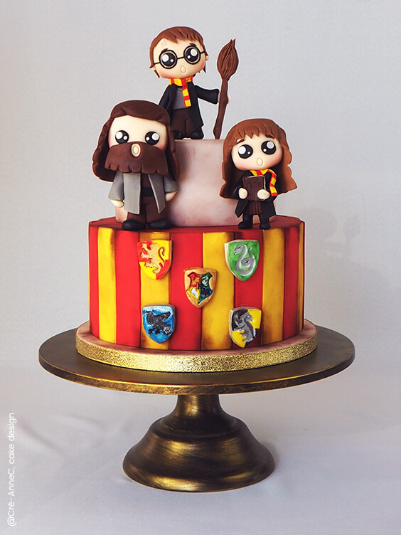 Le gâteau Harry Potter Kawaï de Cre-AnneC Cake Designer (Tuto modelage) -  Féerie cake