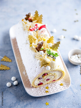 Recette bûche roulée de Noël à la vanille et framboise