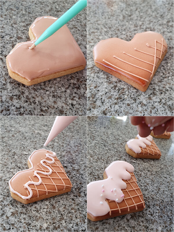 Biscuits décorés coeur