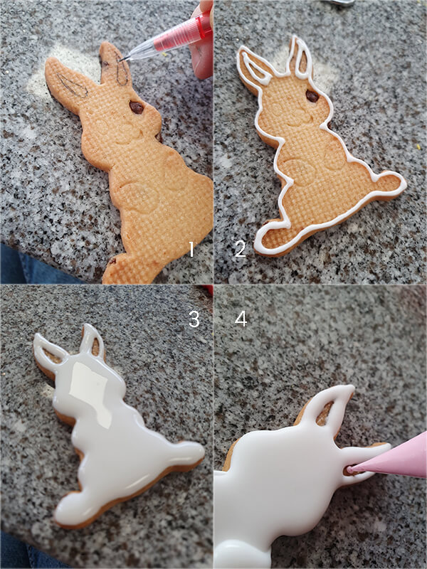 Biscuits décorés Pâques lapin