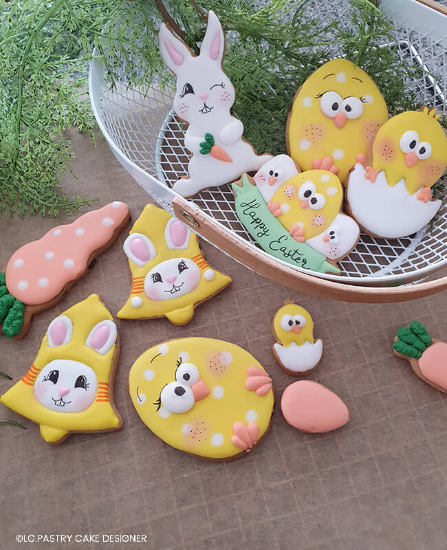 Biscuits décorés glace royale Pâques