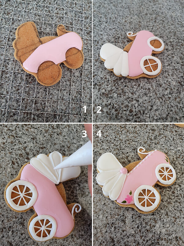 Biscuits décorés Baby shower-Etape 2