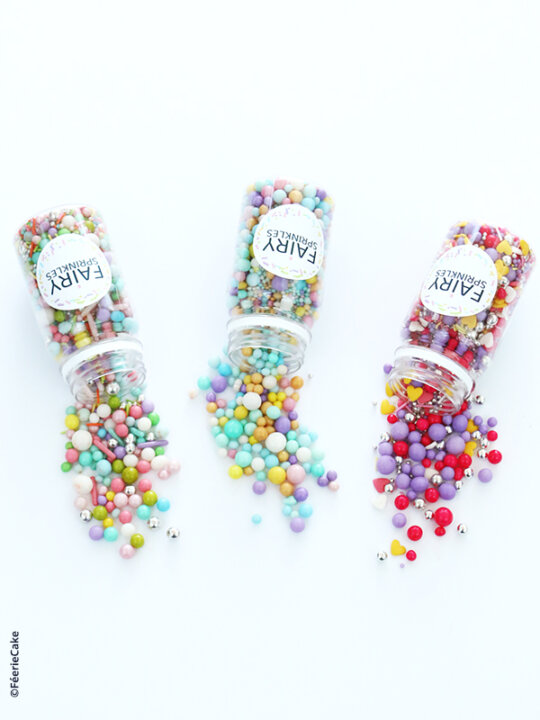 Perles colorées comestibles pour décoration de gâteau, perles de sucre,  parfait Chi