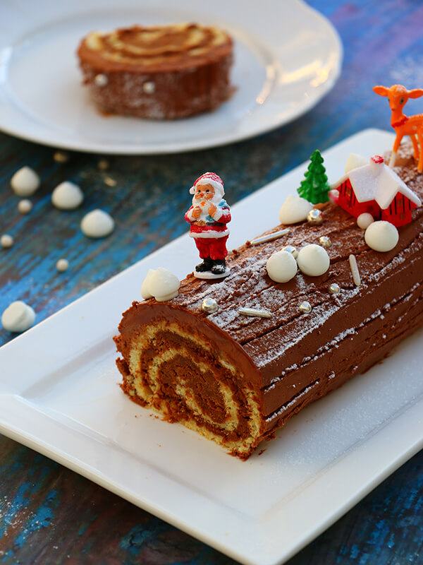 Bûche traditionnelle au chocolat facile