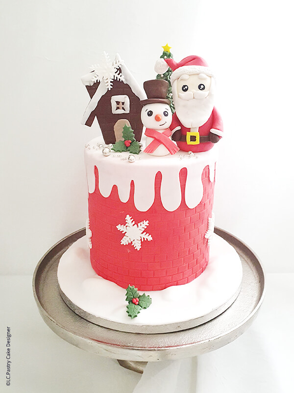 Tuto cake design de Noël - Féerie cake